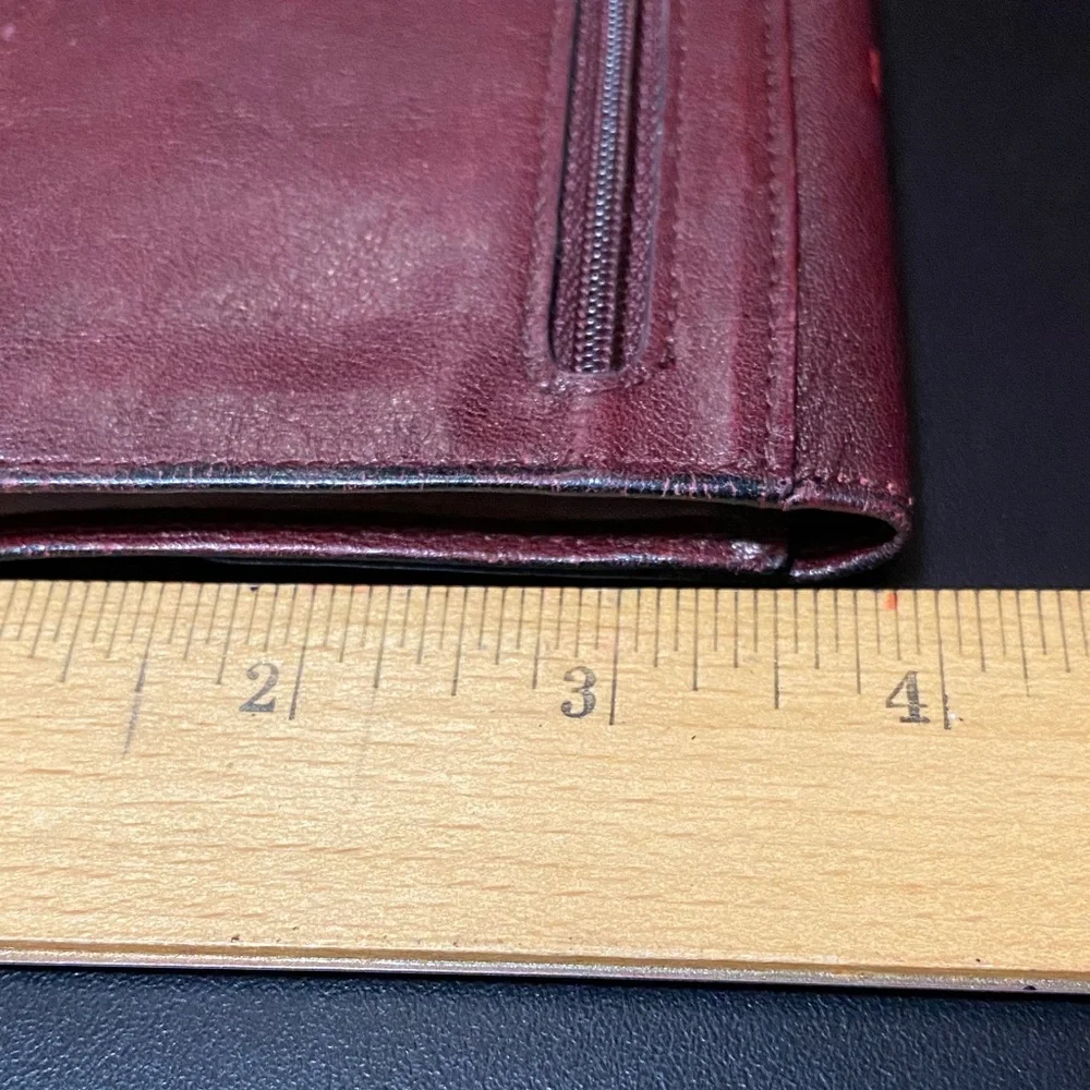 Vintage Small Burgundy Leather Wallet